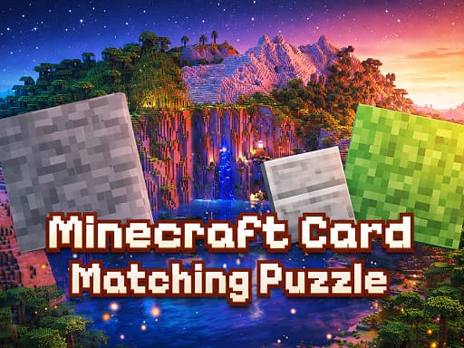 Play Minecraft Card Matching Puzzle - free reflex game online
