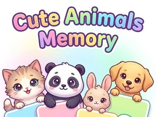 Play cute Animals Memory - free puzzle game online