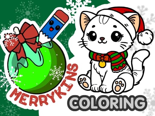 Play MerryKins Coloring - free girls game online