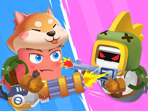 Play Sausage Man Shooting Adventure - free runner game online