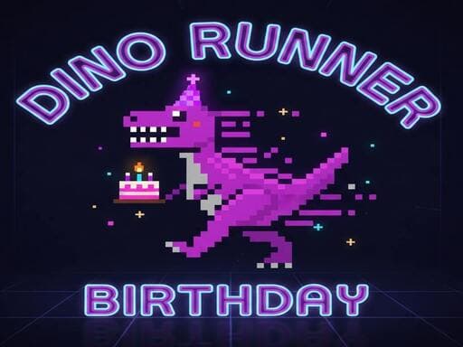 Play Dino Runner Birthday - free runner game online
