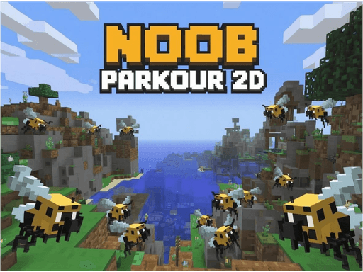 Play Noob: Parkour 2D - free runner game online