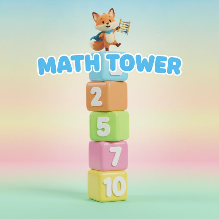Play Math Tower — free puzzle game online