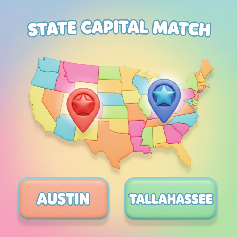 Play State Capital Match — free memory game