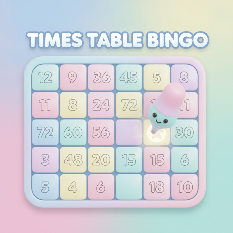 Play Times Table Bingo — free memory game